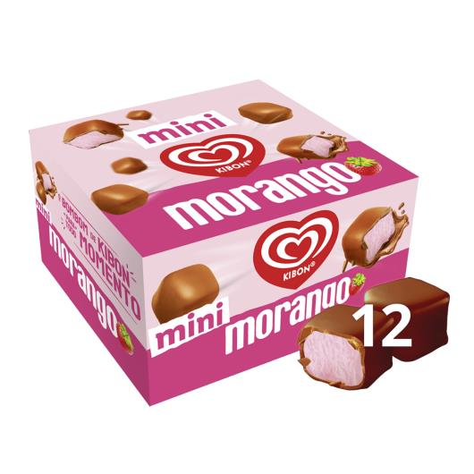 Mini Sorvete Morango Cobertura Chocolate Kibon Caixa 92g - Imagem em destaque