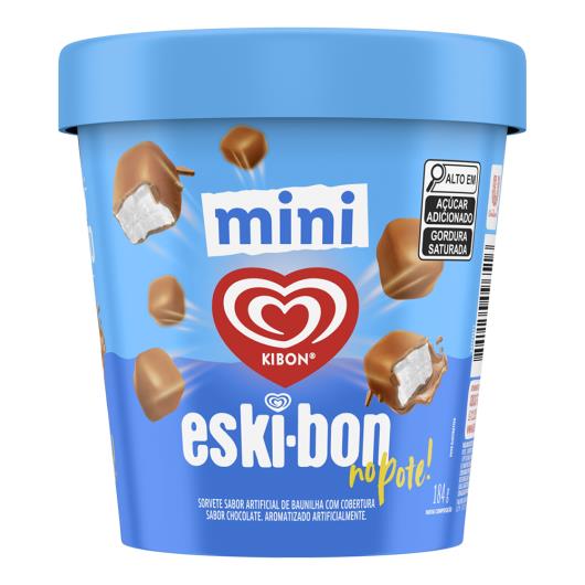 Mini Sorvete Baunilha Cobertura Chocolate Kibon Eski-bon Pote 184g - Imagem em destaque