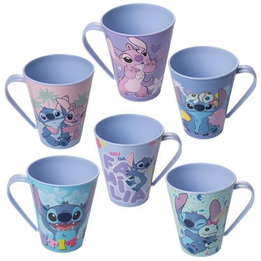 Caneca Plasútil Stitch 360ml Decoração Sortida - Imagem em destaque