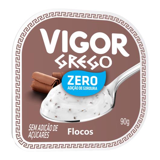 Iogurte Vigor Grego Flocos Zero Adição de Gordura 90g - Imagem em destaque