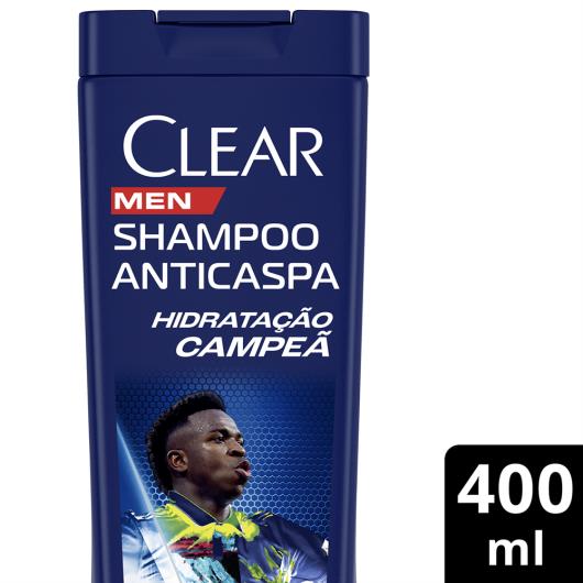 Shampoo Anticaspa Vini Jr. Clear Men Hidratação Campeã Frasco 400ml - Imagem em destaque