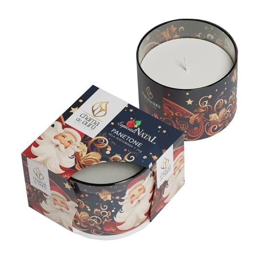 Vela Chama de Ouro Perfumada Panettone Especial Natal 70g - Imagem em destaque