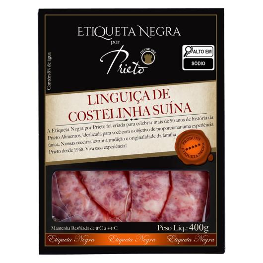 Linguiça de Costelinha Suína Prieto Etiqueta Negra 400g - Imagem em destaque