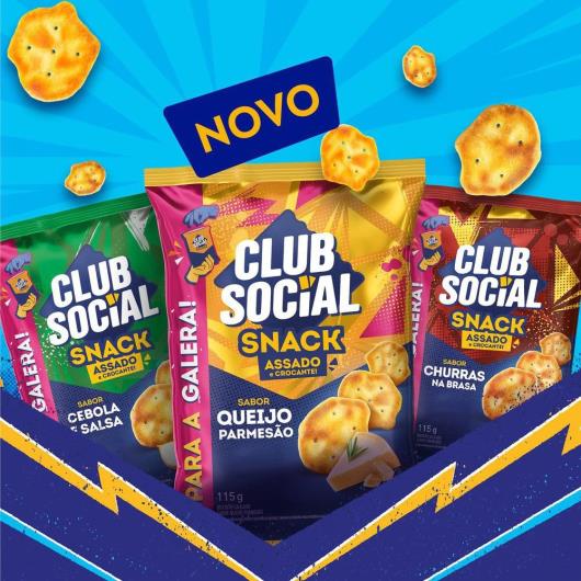 Salgadinho Club Social Snack Queijo Parmesão 115g - Imagem em destaque