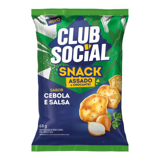 Snack de Trigo e Batata Assado Crocante Cebola e Salsa Club Social Pacote 68g - Imagem em destaque