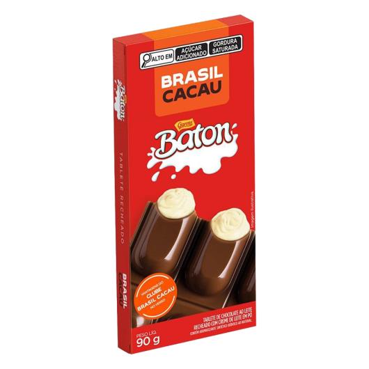 Chocolate Tablete Recheado Baton Brasil Cacau 90g - Imagem em destaque