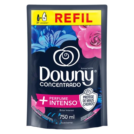 Amaciante de Roupa Concentrado Brisa Intenso Downy Sachê 750ml Refil - Imagem em destaque