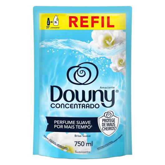 Amaciante de Roupa Concentrado Brisa Suave Downy Sachê 750ml Refil - Imagem em destaque