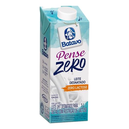 Leite UHT Desnatado Zero Lactose Batavo Pense Zero Caixa com Tampa 1l - Imagem em destaque