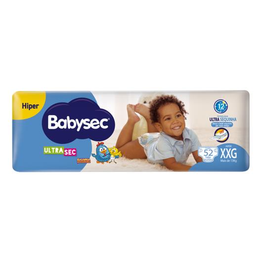 Fralda Descartável Babysec Ultra Sec XXG Hiper 52 Unidades - Imagem em destaque