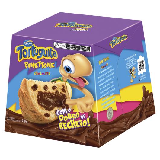 Panettone com Gotas Recheio Chocolate Tortuguita Caixa 510g - Imagem em destaque