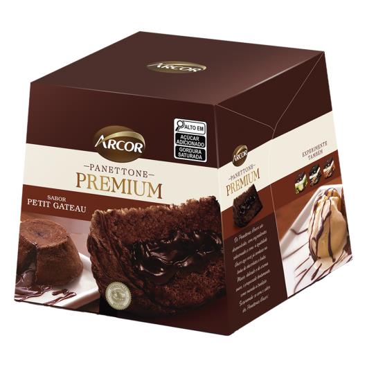 Panettone Petit Gateau Recheio Chocolate Arcor Premium Caixa 430g - Imagem em destaque