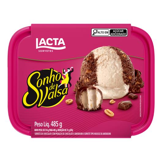 Sorvete Sonho de Valsa Lacta Pote 485g - Imagem em destaque