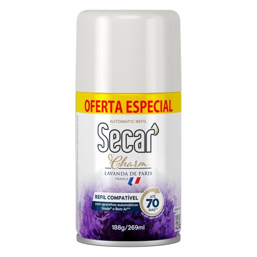 Odorizador de Ambiente Aerossol Lavanda de Paris Secar Charm Frasco 269ml Spray Refil - Imagem em destaque