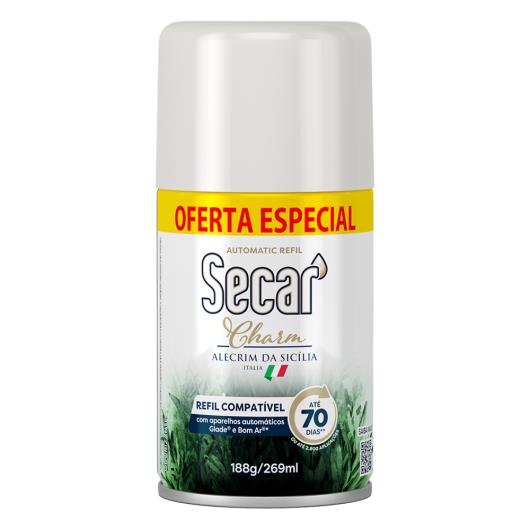 Odorizador de Ambiente Aerossol Alecrim da Sicília Secar Charm Frasco 269ml Spray Refil - Imagem em destaque