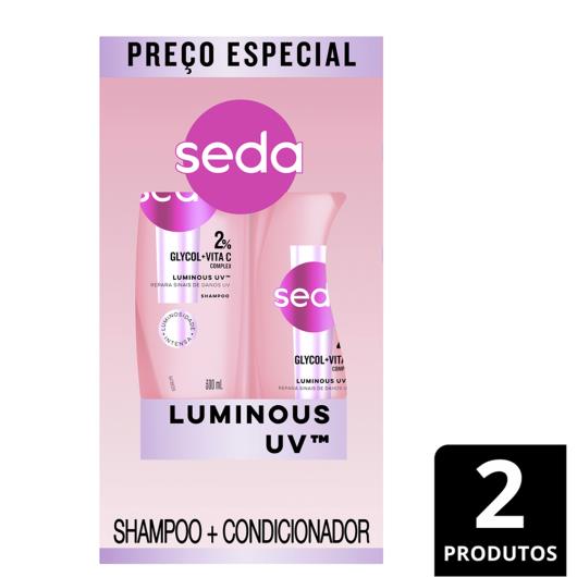 Kit Shampoo 300ml + Condicionador 190ml Seda Luminous UV Glycol + Vita C - Imagem em destaque