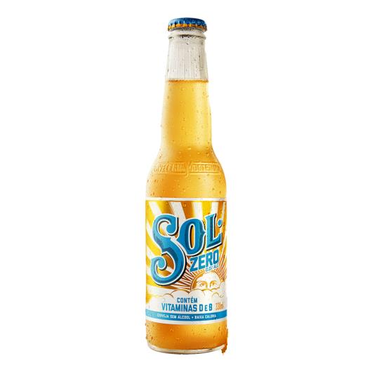 Cerveja Pilsen Zero Álcool Sol Garrafa 330ml - Imagem em destaque