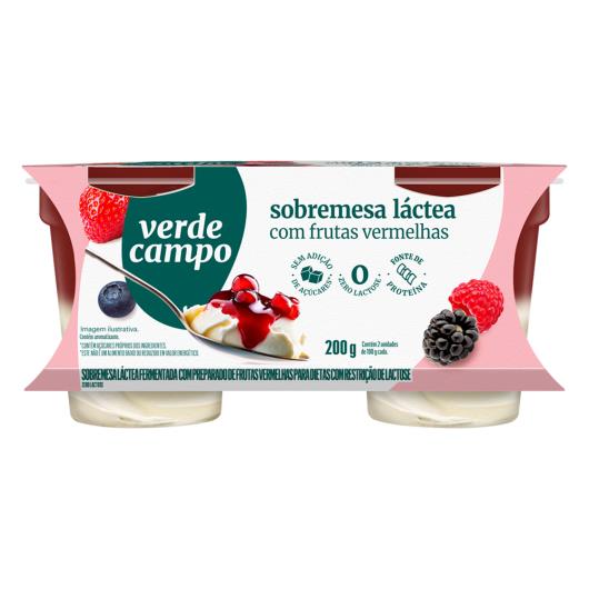 Sobremesa Láctea Frutas Vermelhas Zero Lactose Verde Campo Pote 200g 2 Unidades - Imagem em destaque