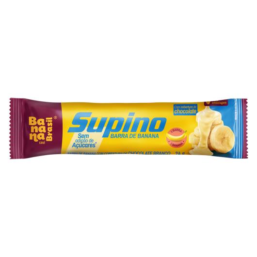 Barra de Frutas Banana Cobertura Chocolate Branco Supino Pacote 24g - Imagem em destaque