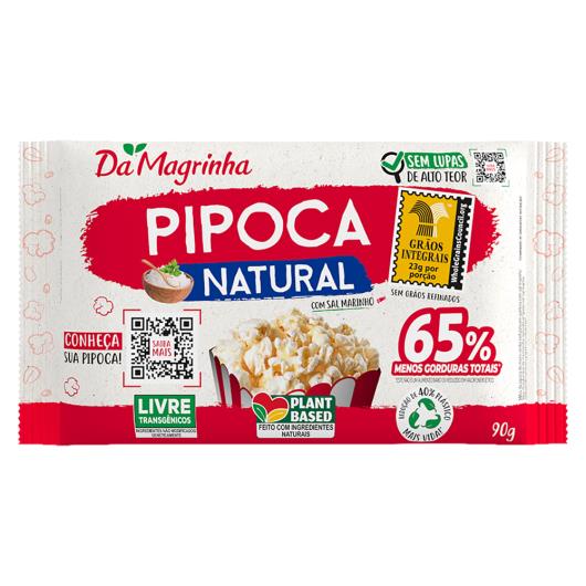 Pipoca para Micro-Ondas Natural com Sal Marinho Da Magrinha Pacote 90g - Imagem em destaque