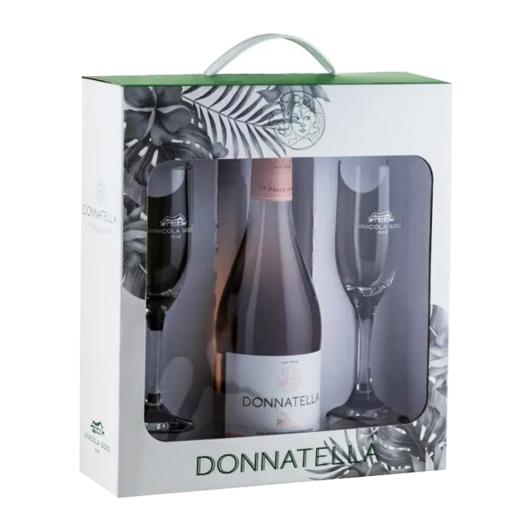 Kit Donnatella Rosé Suave Fino com 2 Taças - Imagem em destaque