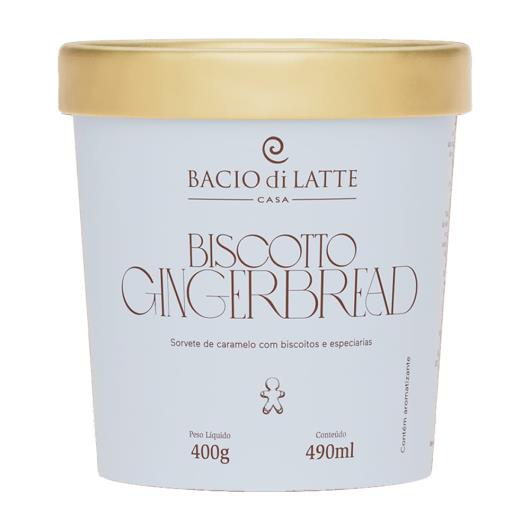 Sorvete Bacio di Latte Biscoito Gingerbread Pote 490ml - Imagem em destaque