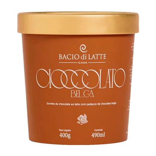 Sorvete Bacio di Latte Cioccolato Belga Pote 490ml - Imagem em destaque