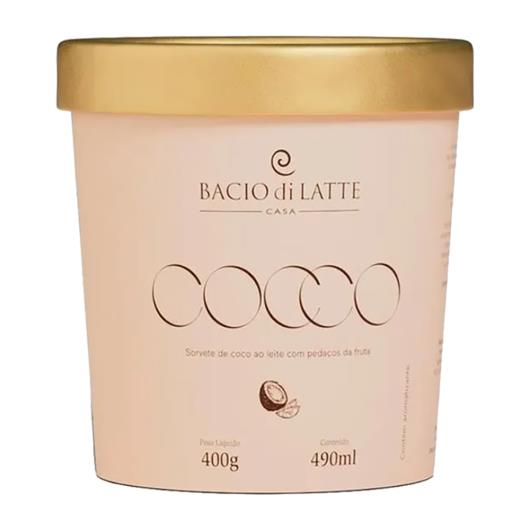 Sorvete Bacio Di Latte Coco com Pedaços Pote 490ml - Imagem em destaque