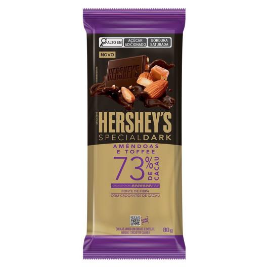 Chocolate Special Dark Hershey's 73% Cacau Toffe e Almonds 80g - Imagem em destaque