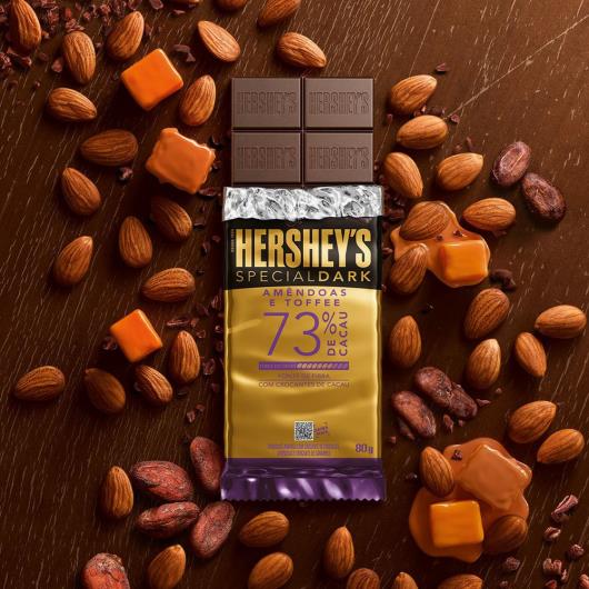 Chocolate Special Dark Hershey's 73% Cacau Toffe e Almonds 80g - Imagem em destaque