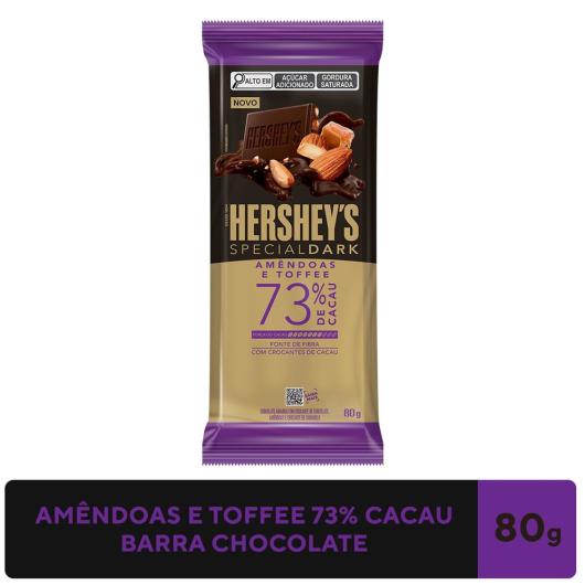 Chocolate Special Dark Hershey's 73% Cacau Toffe e Almonds 80g - Imagem em destaque