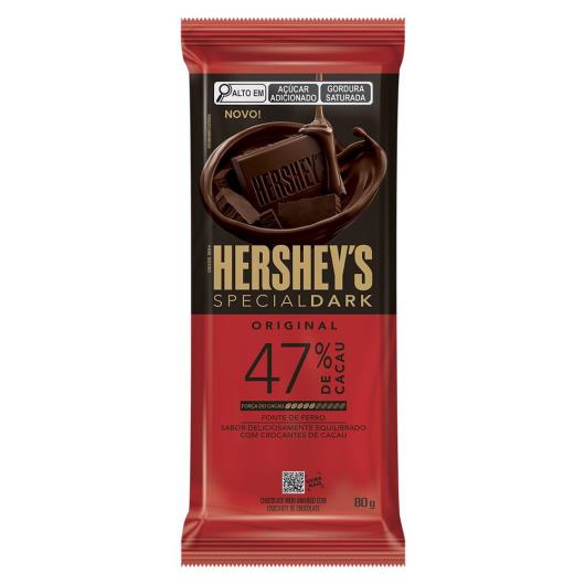 Chocolate Meio Amargo 47% Cacau Original Hershey's Special Dark Pacote 80g - Imagem em destaque