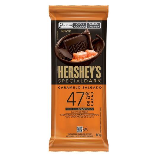 Chocolate Meio Amargo 47% Cacau Caramelo Salgado Hershey's Special Dark Pacote 80g - Imagem em destaque