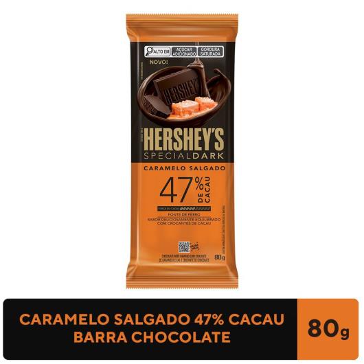 Chocolate Meio Amargo 47% Cacau Caramelo Salgado Hershey's Special Dark Pacote 80g - Imagem em destaque