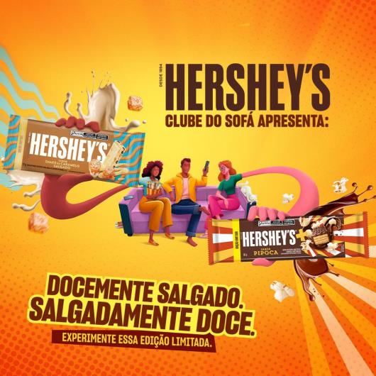 Chocolate Branco com Biscoito Shake de Caramelo Salgado Hershey's Pacote 77g - Imagem em destaque