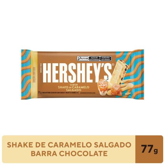 Chocolate Branco com Biscoito Shake de Caramelo Salgado Hershey's Pacote 77g - Imagem em destaque