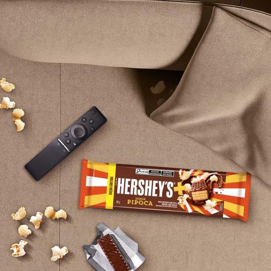 Wafer Recheio Pipoca Cobertura Chocolate Hershey's Mais Pacote 102g - Imagem em destaque