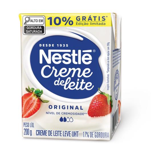 Creme de Leite Nestlé Caixinha 200g - 10% grátis - Imagem em destaque