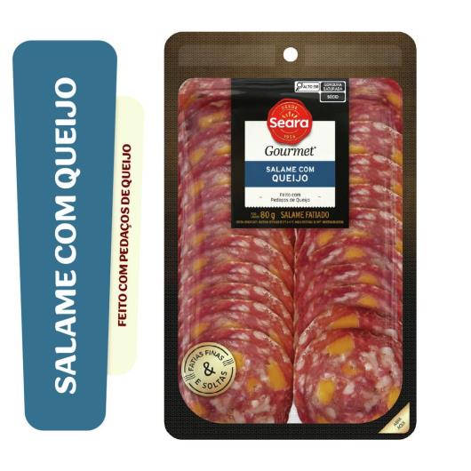 Salame com Queijo Seara Gourmet Fatiado 80g - Imagem em destaque