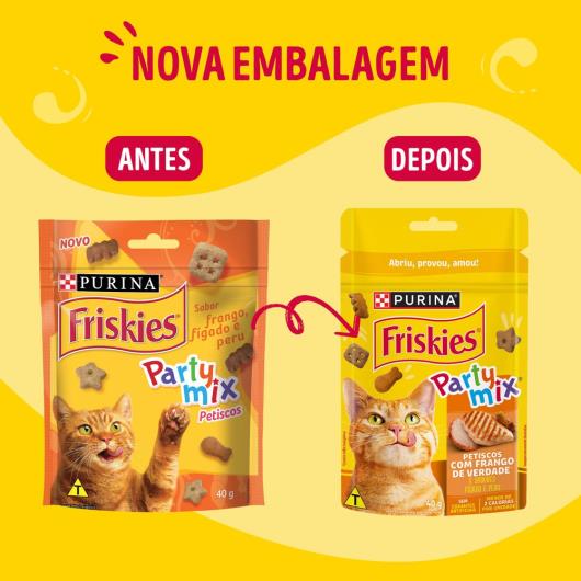 Purina Friskies® Party Mix® Petiscos Para Gatos Frango 40G - Imagem em destaque