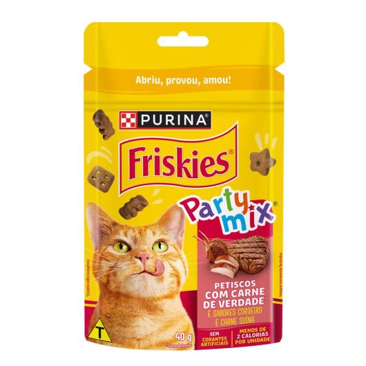 Purina Friskies® Party Mix® Petiscos Para Gatos Carne 40G - Imagem em destaque