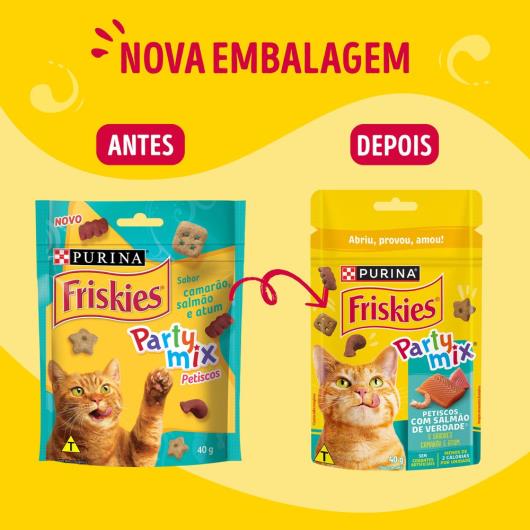 Purina Friskies® Party Mix® Petiscos Para Gatos Salmão 40G - Imagem em destaque