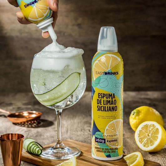 Espuma Easy Drinks Limão Siciliano 260g Spray - Imagem em destaque