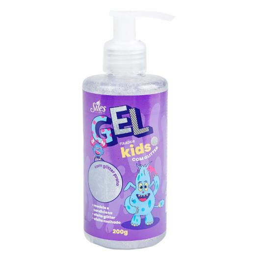 Gel Siles Kids com Glitter Prata 200g - Imagem em destaque