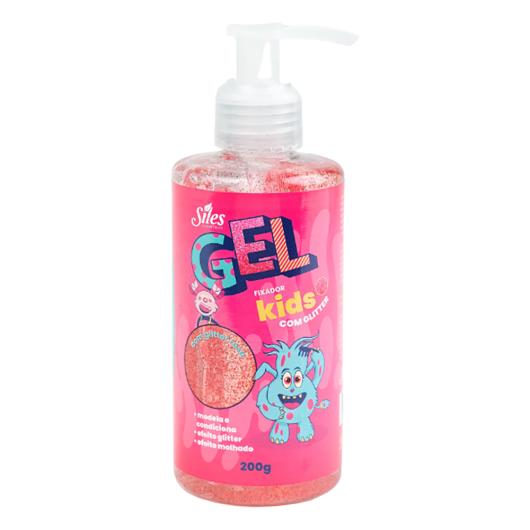 Gel Siles Kids com Glitter Rosa 200g - Imagem em destaque