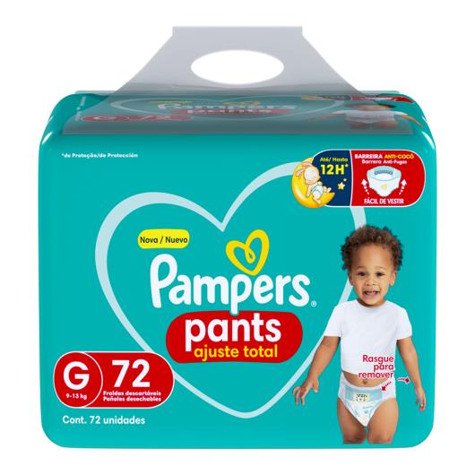 Fralda Descartável Infantil Pants Pampers Ajuste Total G Pacote 72 Unidades - Imagem em destaque