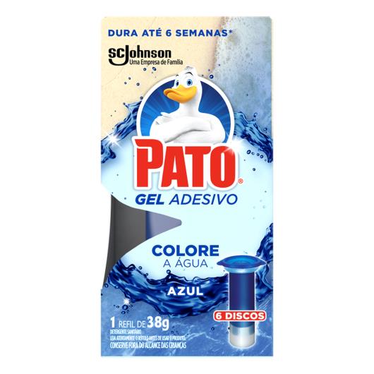 Detergente Sanitário Gel Adesivo Azul Pato 38g Refil - Imagem em destaque