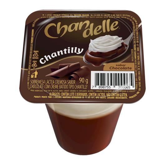 Sobremesa Láctea com Chantilly Chocolate Chandelle Copo 90g - Imagem em destaque