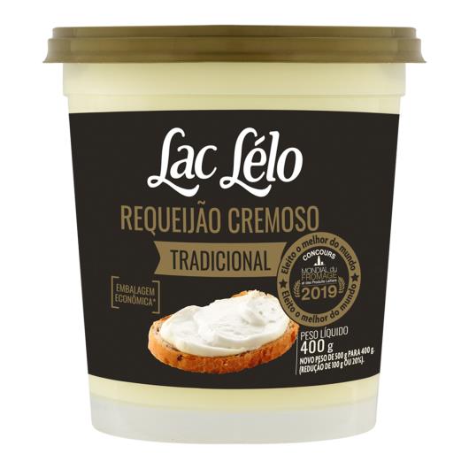 Requeijão Cremoso Tradicional Lac Lélo Pote 400g Embalagem Econômica - Imagem em destaque