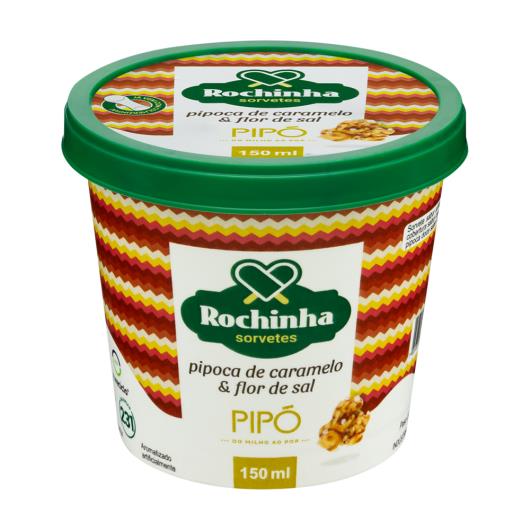 Sorvete Pipó Pipoca de Caramelo & Flor de Sal Rochinha Pote 150ml - Imagem em destaque